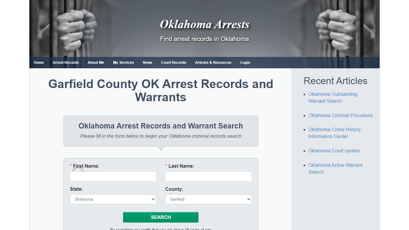 Garfield County OK Arrest Records and Warrants - Oklahoma Arrests